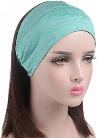 Sports Headbands perfect for Yoga/Cycling/Running/Fitness, Quistal Great Elastic Exercise Hairband or Sweatband for Unisex Hair Band (Green)