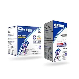 Deemark Ortho Balm 50gm & Ortho Tab 90 - Joint Pain & Muscles Pain & Cramps | Cervical Spondylitis & Sciatica | Sprains, Arthritis & twitching