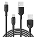 Price comparison product image 2-Pack iPhone Cables, RAVPower Lightning Cable Set (3ft and 6ft, Ultra Durable) - MFi Certified Lightning to USB Cable Lead for iPhone iPad -Black
