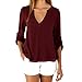 Produktbild Damen Bluse Mumuj Fashion Männer Lose Langarm Chiffon Herbst Winter Tops Oberteile Casual Bluse Hemd V Hals Freizeit Sweatjacke Streetwear
