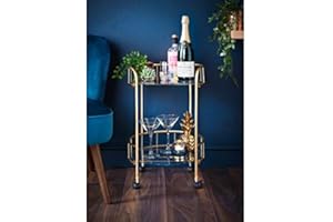 RA-HOMESTORE® New Glorious Tromso Drinks Trolley in Gold - Serve Your Guest With Style