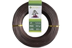 GEOSISM & NATURE Filo di alluminio ramato (alluminio-ramato) Geotools 1,0 mm per bonsai, 500 gr, 235 m