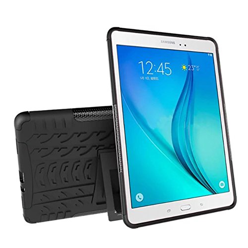 FALIANG Samsung Galaxy Tab A T550 9 7 inch  Funda  2in1 Armadura Combinaci  n A Prueba de Choques Heavy Duty Escudo C  scara Dura para Samsung Galaxy Tab A T550 9 7 inch   Negro 