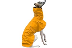 VOODUE hunderegenmantel Italienische Windhund-Kleidung, wasserdichter Whippet-Mantel, Winter, verstellbare Windhund-Kleidung, Winter-warme Fleece-Kleidung, warme Jacke for Hunde (Color : GELB, Size
