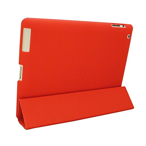 Khomo iPad 2, iPad 3, iPad 4 Retina Hülle Case Rot Rotes Gehäuse mit doppelten Schutz ultra dünn und leicht, Smart Cover – Dual Red - 2