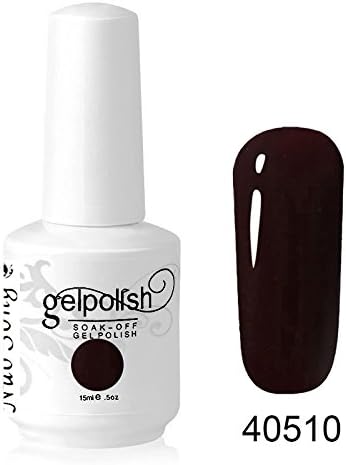 CLHVUZ Soak Off UV LED Gel Nail Polish Dark Purple 15ML (#40510-15)