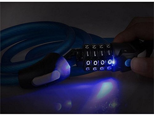 ATTOUPAN Bike Lock Security Kabelschloss Kombination Best für Fahrrad Outdoor (Blau)