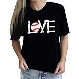 UYSDF Mode Sommer Tops Frauen Brief Gedruckt Oansatz Kurzarm T-Shirt Beiläufige Bluse 2019