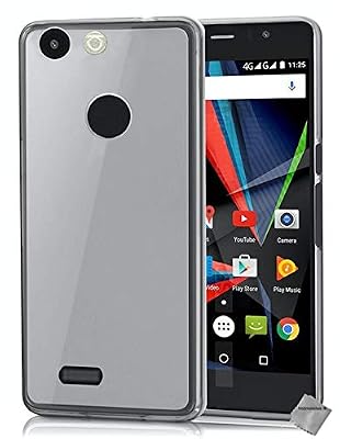 htdmobiles Housse Etui Coque Silicone Gel Fine pour Archos 55 Diamond Selfie Lite + Film ecran - Blanc Transparent