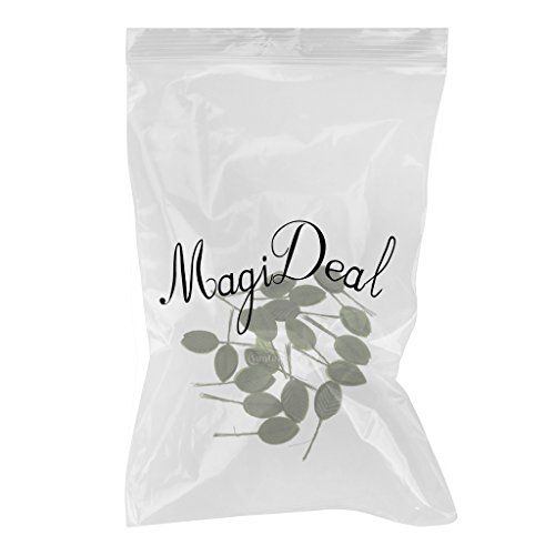 200pcs Künstliche Blätter Deko Blätter Grün Floristik Basteln Hobby Seide Rosenblätter Blumensträuße Hochzeit Knopfhellgrün – dunkelgrün - 2