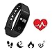 Produktbild endubro ID107 HR Fitness Armband - fitness tracker - smart bracelet - Smartwatch für Android Smartphone und iPhone, Schrittzähler, Herzfrequenz - Monitor, Push-Message und Anrufer - ID Benachrichtigung