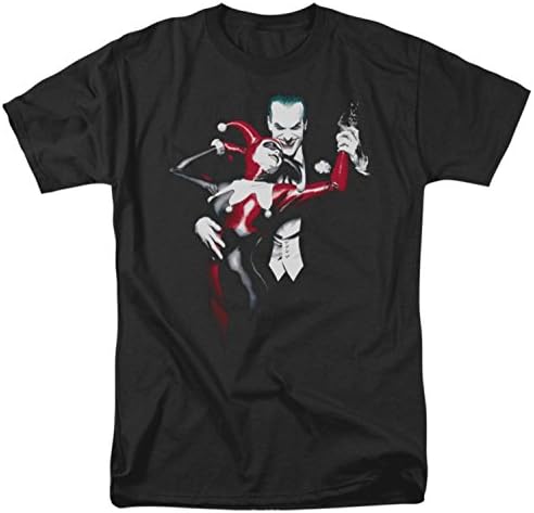 Batman Joker & Harley Quinn Arkham Asylum T-Shirt - Black