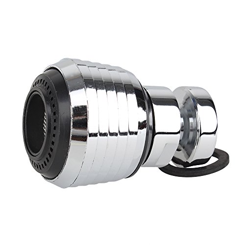 BQLZR Innengewinde Küche Wasserspar Düse für Wasserhahn Verstellbarer Brause Filter Adapter Faucet Aerator 360° Silber und Schwarz - 2