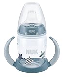 NUK First Choice Trinklernflasche 150ml, Silikon-Trinktülle, auslaufsicher, 6-18 Monate