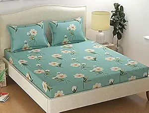 PRIDHI Super Cotton Double Bedsheet with Two Pillow Cover for Home Furnishing, Bedroom, Kids Bedsheet (90 x 90 Inch, Multi 15)