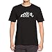 Produktbild Herren Kurzarm Shirt, LUCKYCAT Mode Persönlichkeit Männer Casual Schlank Kurzarm Shirt Top Bluse Drucken Freizeit Kurze T-Shirt Schwarz (Schwarz, Medium)