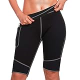 CÓMODO DE USAR. Los termicos de neopreno pantalones adelgazar pantalones deportivos están diseñados sobre la forma del cuerpo con una cinta elástica suave en la cadera para una medida anatómica y para achatar la barriga. Los pantalones deportivos para adelgazar con efecto térmico ayudan a maximizar la sudoración para quemar grasa adelgazar abdomen mujer durante la rutina de ejercicios. Puedes usarlos con cualquier traje de sauna and chaleco sauna mujers neopreno para ejercicio.