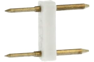 LEDLUX 10 PZ Spina Da 2 Pin Passo 12mm Per Connessione Bobina Striscia Led Mono Colore Da 220V Con Alimentatore Trasformatore Raddrizzatore