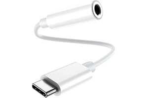 SER FLYMON USB C auf 3,5 mm Kopfhöreranschluss DAC Typ C Aux Kopfhörer Audio Mic Adapter kompatibel für iPad Pro M1 /Air 4 2020, Samsung S21 S20 FE Note20 Ultra Tab S7, Pixel 4 3 2 XL, Huawei P30, OnePlus, Sony