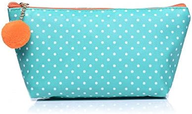 Stylish Make-Up Bag Vintage Print Pouch Cosmetic Toiletry Bag Gifts (Small green polka dot 20 x 6 x 10 cm)