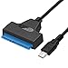 Produktbild PeiXuan2019 USB 3.0 SATA 3-Kabel Sata-zu-USB-Adapter Unterstützt bis zu 6 Gbit/s 2,5 Zoll Externe SSD-Festplatte 22-poliges Sata III-Kabel (Schwarz + Blau)
