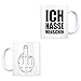Produktbild trendaffe - Kaffeebecher mit Mittelfinger Motiv und Spruch: Ich Hasse Menschen