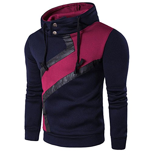 Preisvergleich Produktbild Mens Outwear VENMO Männer Langarm Hoodie Sweatshirt Casual Slim Männer Kapuzenpullover Sportbekleidung (XL, Navy)