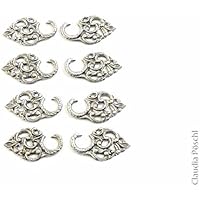 Miederhaken offen Schwanenhals Trachtenknopf 8er Set