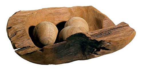 Teakschale „Noya“ Dekoschale Holzschale Teak Schale rund ca. Ø 40 cm - 5