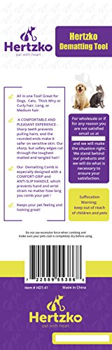 Mat-Remover-by-Hertzko--Designed-with-Sharp-Small-Trappers--Traps-and-Removes-Mats-Knots-Tangles-or-Dead-Hair-Suitable-for-Dogs-and-Cats