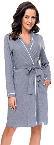 dn nightwear Damen Bademantel / Morgenmantel SWB.9105