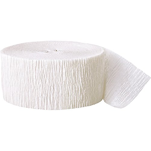 Unique Party Krepppapier Band-Rolle (24,5m) (Einheitsgröße) (Weiß)
