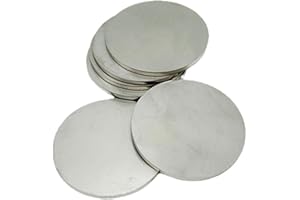 RAMBEX Plaque Ronde en Acier Inoxydable, Diamètre 50 Mm, 100, 150, 200, 250, 300, 350, 400 Mm, Épaisseur De 2 Mm, Disque Rond (Color : 100mm*2mm/2pcs)