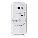 Produktbild Samsung Galaxy S7 Hülle, Vemos Lustig Cool Zitate Muster Schutzhülle Slim Dünn Handytasche Weich Gel TPU Durchsichtig Silikonhülle Schutz Crystal Case für Samsung Galaxy S7 - Schwarz Smile Sprüche