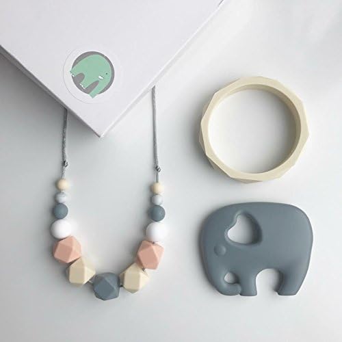 Mama Knows Silicone Teething Necklace Gift Set - Spring