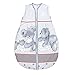 Produktbild Babyschlafsack ohne Ärmel Kinderschlafsack Wattierter Baby Schlafsack Eulen Giraffe Elefanten, Farbe: Bärchen Grau / Rot, Größe: 62-74