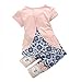 Lowestbet Girls Boys Toddlers Cute Rabbit Top+short Pants 2pc Suit Set Clothes Pink S