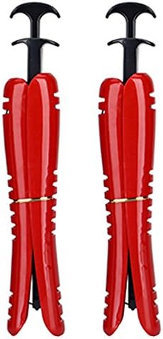 Condello Casa Boot Tree Shaft Shaper Holder, Reusable Support Form Insert, Spring Loaded Adjustable Stand-Up Keeper to Prevent Creasing for Women Men Kids Cowboy Knee High Tall Boots (L 42cm Red)