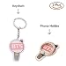 Produktbild Loheag Clinor BTS Keychain & BTS Handyhalter Ring Kit, BTS Band Members Fan Schlüsselbund Schlüsselanhänger Anhänger Ornament und Handy Fingerhalter Halter Halterung, Beste Geschenk für The Army