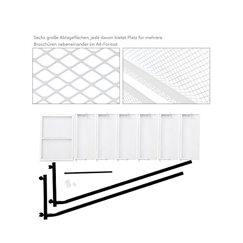 DXP Prospektständer Prospekthalter Mobil mit Rollen A4 Brochure Literature Magazine Display Stand Rack 6 Ebenen HJ-02 - 7