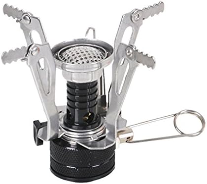 Camping Stove Foldable Steel Windproof Gas Stove Mini Camp Hiking Picnic Case Cookware Outdoor Cooking Accessories PluieSoliel