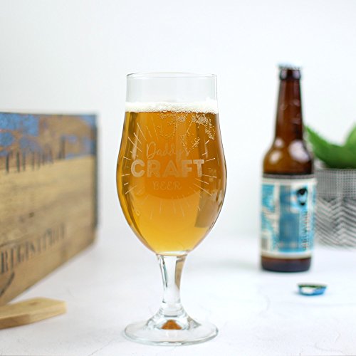 Dad's Craft Beer Glass Daddy Glass - Father's Day Gifts - Birthday Presents - Ale Glass - Lager Glass - Stemmed Beer Glass - Personalised