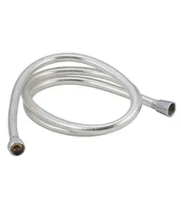 Prestige Polyvinyl Chloride Chrome Finish 1m ABS Health Faucet Shower Tube Pipe (Silver)