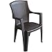 Produktbild Stapelstuhl Rattan Look Gartenstuhl Gartensessel Kunststoff Bistrostuhl Balkonmöbel Terrassenmöbel - Braun