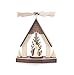 Produktbild DREGENO Hänge-Pyramide, Wärmespiel Haus „Christi Geburt“, Laubsäge-Optik, von DREGENO SEIFFEN 13 cm – Original erzgebirgische Handarbeit