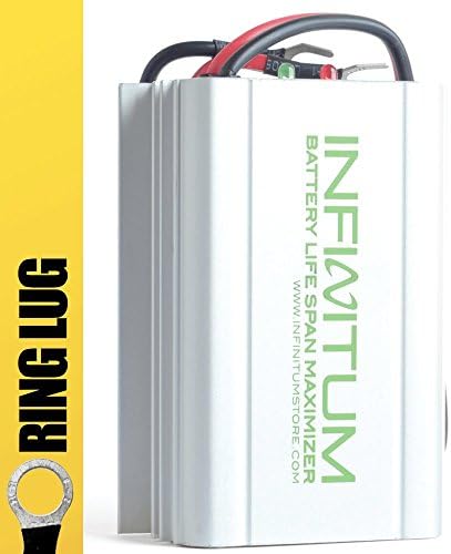 Infinitum 12V Desulfator Battery Life Span Optimizer Reviver Recovery (Ring Lug) 2 Unit Bundle