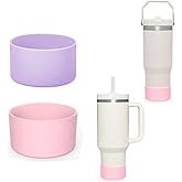 2 PCS Silicone Boot Sleeve Compatible with Stanley Cup H2.0 Tumbler 20 30 40oz & Hydro Flask 18-24oz–2.85-3.0 Inch Protective