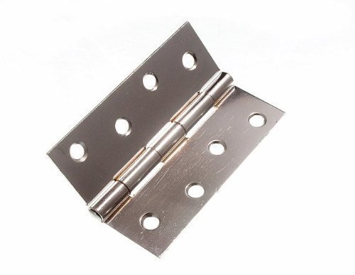 2 coppie Butt Hinge (Porta Gate) Cp Acciaio cromato 100mm 4 "+ Viti