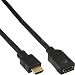 Produktbild InLine HDMI Verlängerung, Stecker/Buchse, schwarz, vergoldete Kontakte, 3m