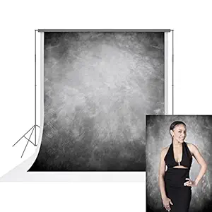 UrcTepics 5x7ft Microfiber Grey Abstract Photography Backdrop Texture Old Master Backdrop Professional Head Shot Portrait Photo Background